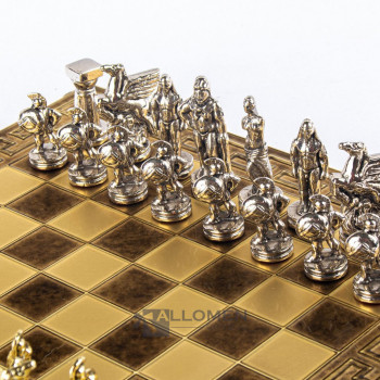 Шахи Manopoulos Спартанські воїни, латунь 28 х 28 см  Коричневий (S16MBRO)